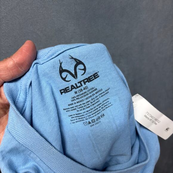 Real Tree Double Sided Elk Graphic Print Outdoors Adventure Mens Medium Hunting - Picture 6 of 13